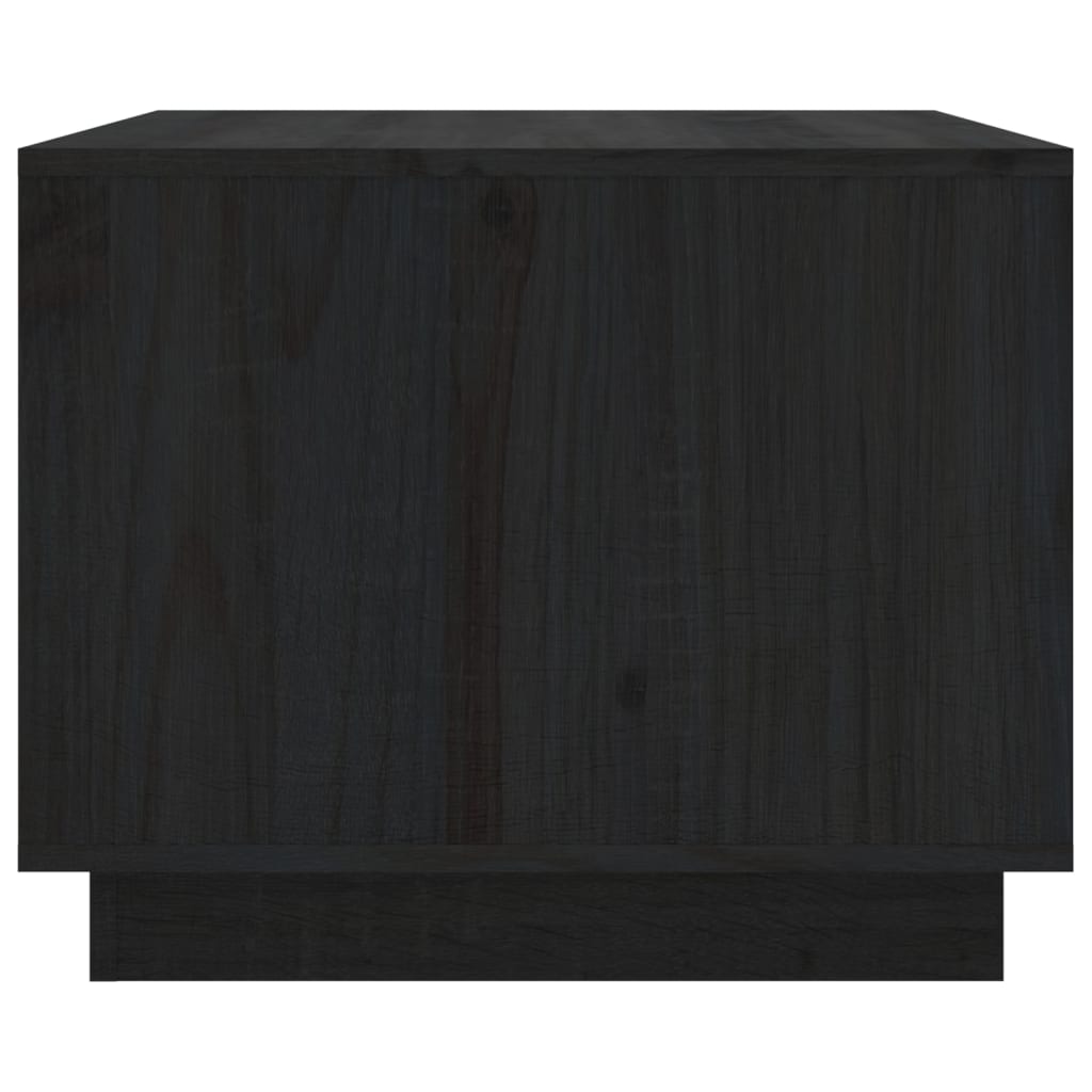 Tavolino da Salotto-Tavolino da soggiorno-Tavolo Nero 80x50x40 cm Legno Massello di Pino