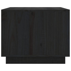 Tavolino da Salotto Nero 80x50x40 cm Legno Massello di Pino 814423
