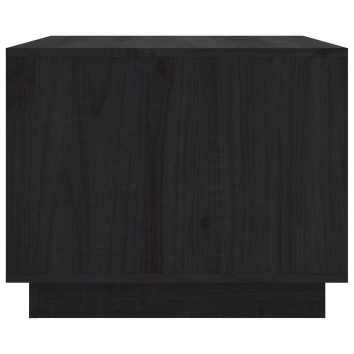Tavolino da Salotto Nero 80x50x40 cm Legno Massello di Pino 814423