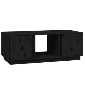 Tavolino da Salotto Nero 110x50x40 cm Legno Massello di Pino cod mxl 26936