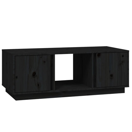 Tavolino da Salotto Nero 110x50x40 cm Legno Massello di Pino cod mxl 26936