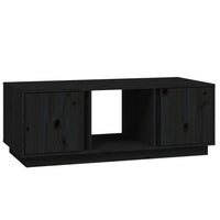 Tavolino da Salotto-Tavolino da soggiorno-Tavolo Nero 110x50x40 cm Legno Massello di Pino 885670