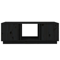 Tavolino da Salotto Nero 110x50x40 cm Legno Massello di Pino cod mxl 26936