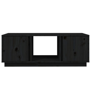 Tavolino da Salotto Nero 110x50x40 cm Legno Massello di Pino cod mxl 26936