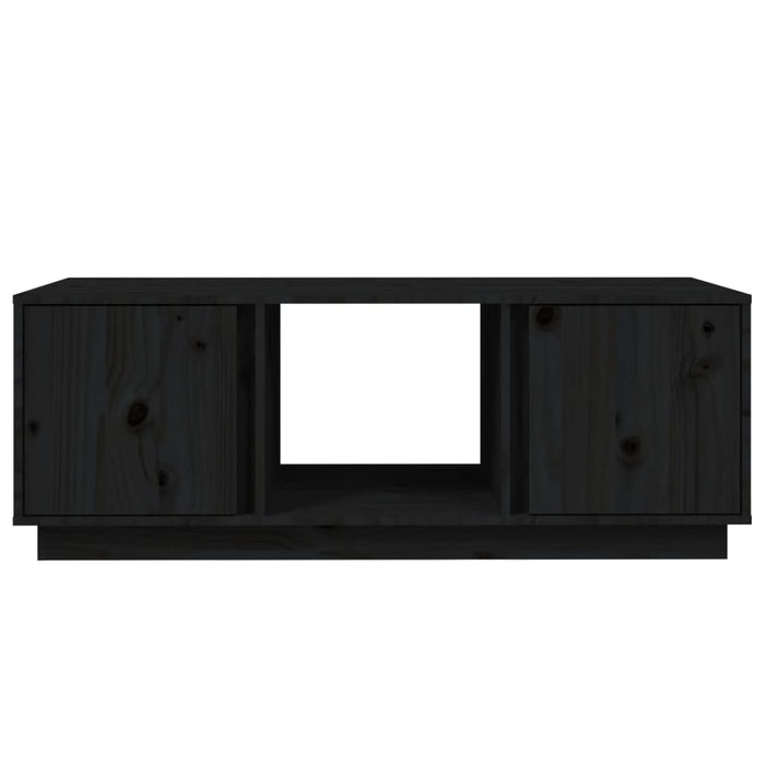 Tavolino da Salotto Nero 110x50x40 cm Legno Massello di Pino cod mxl 26936