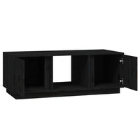 Tavolino da Salotto-Tavolino da soggiorno-Tavolo Nero 110x50x40 cm Legno Massello di Pino 885670