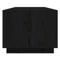 Tavolino da Salotto Nero 110x50x40 cm Legno Massello di Pino cod mxl 26936
