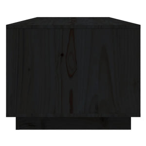 Tavolino da Salotto Nero 110x50x40 cm Legno Massello di Pino cod mxl 26936