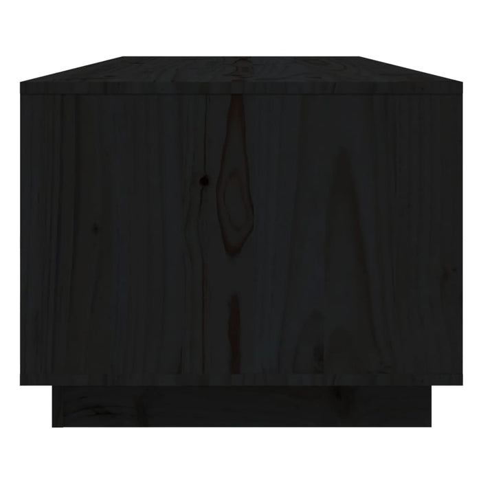 Tavolino da Salotto Nero 110x50x40 cm Legno Massello di Pino cod mxl 26936