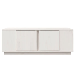 Tavolino da Salotto-Tavolino da soggiorno-Tavolo Bianco 110x50x40 cm Legno Massello di Pino 442218