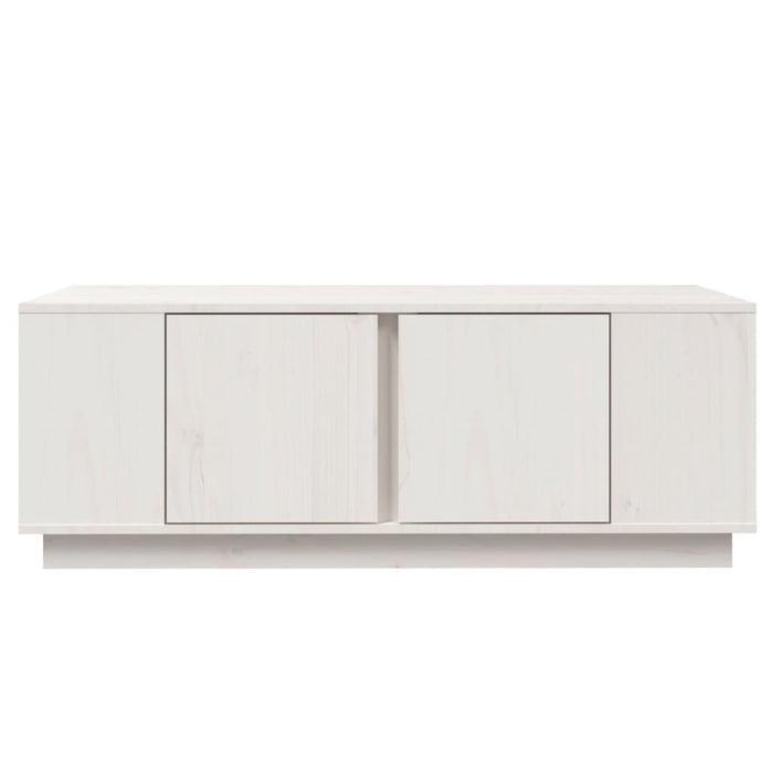 Tavolino da Salotto-Tavolino da soggiorno-Tavolo Bianco 110x50x40 cm Legno Massello di Pino 442218
