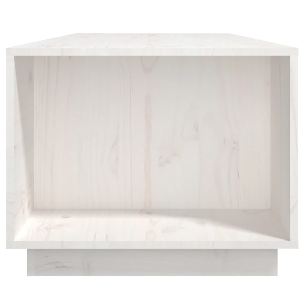 Tavolino da Salotto-Tavolino da soggiorno-Tavolo Bianco 110x50x40 cm Legno Massello di Pino 442218