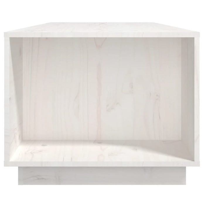 Tavolino da Salotto-Tavolino da soggiorno-Tavolo Bianco 110x50x40 cm Legno Massello di Pino 442218