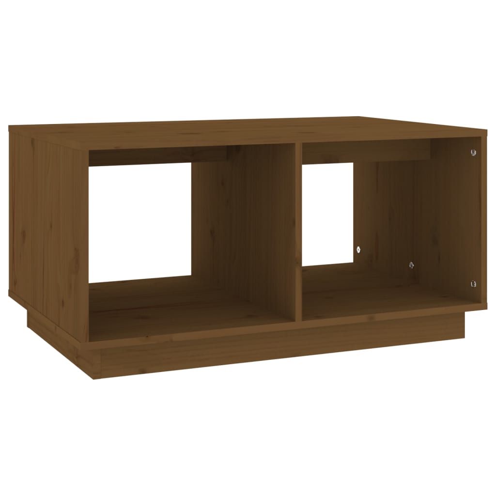 Tavolino da Salotto ambra 80x50x40 cm Legno Massello di Pino 814437