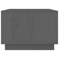 Tavolino da Salotto Grigio 80x50x35 cm Legno Massello di Pino 814441
