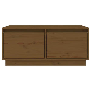 Tavolino da Salotto Miele 80x50x35 cm Legno Massello di Pino