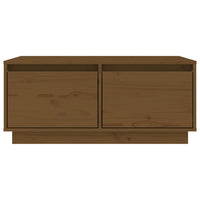 Tavolino da Salotto ambra 80x50x35 cm Legno Massello di Pino 814442