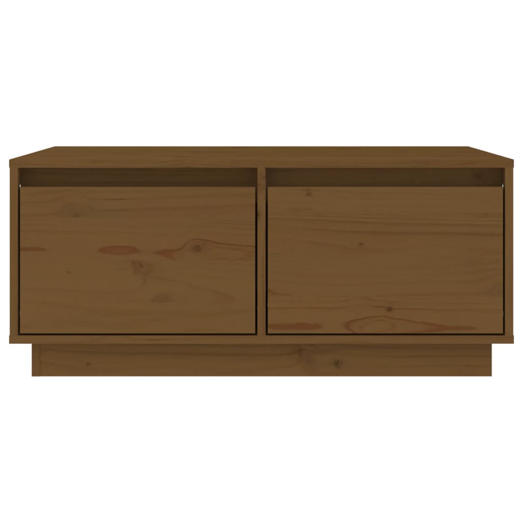 Tavolino da Salotto ambra 80x50x35 cm Legno Massello di Pino 814442