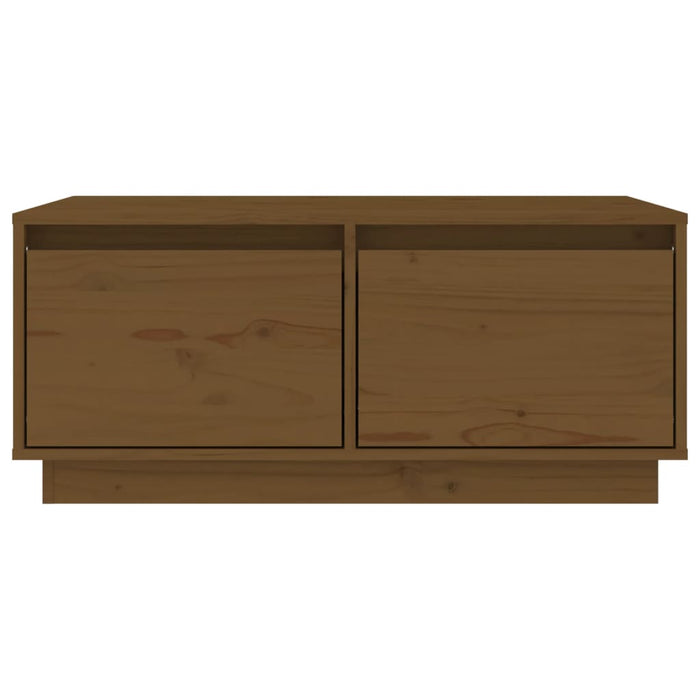 Tavolino da Salotto ambra 80x50x35 cm Legno Massello di Pino 814442