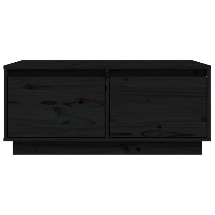 Tavolino da Salotto-Tavolino da soggiorno-Tavolo Nero 80x50x35 cm Legno Massello di Pino