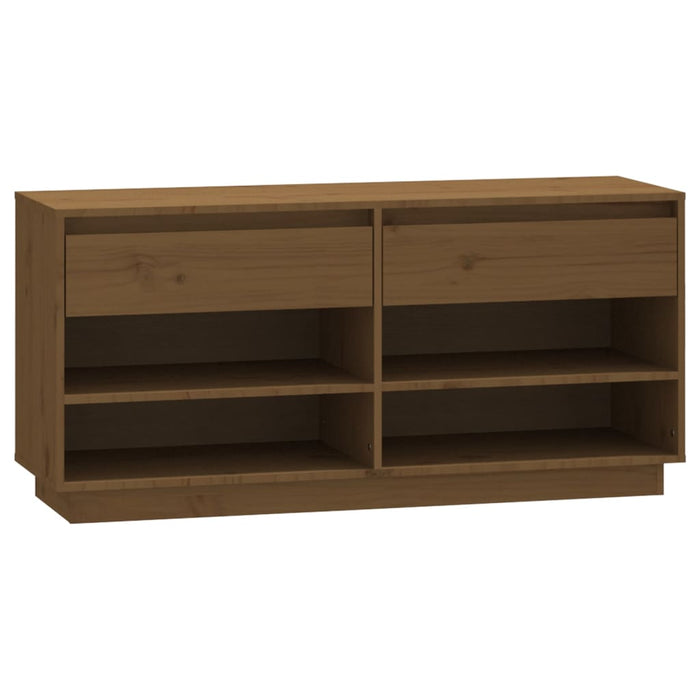 Scarpiera ambra 110x34x52 cm in Legno Massello di Pino 814447