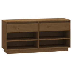 Scarpiera scarpiera mobile portaoggetti ingresso corridoio soggiorno 110 x 34 x 52 cm legno massello di pino marrone 02_0021874