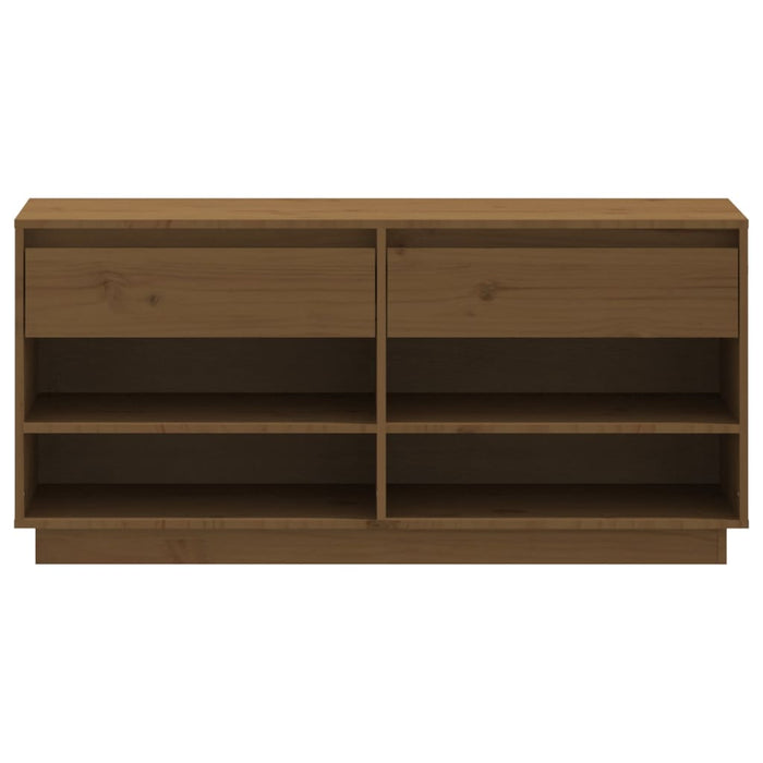 Scarpiera ambra 110x34x52 cm in Legno Massello di Pino 814447