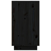 Scarpiera Nera 110x34x61 cm in Legno Massello di Pino 814453
