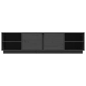 Mobile Porta TV Grigio 156x40x40 cm in Legno Massello di Pino 814456