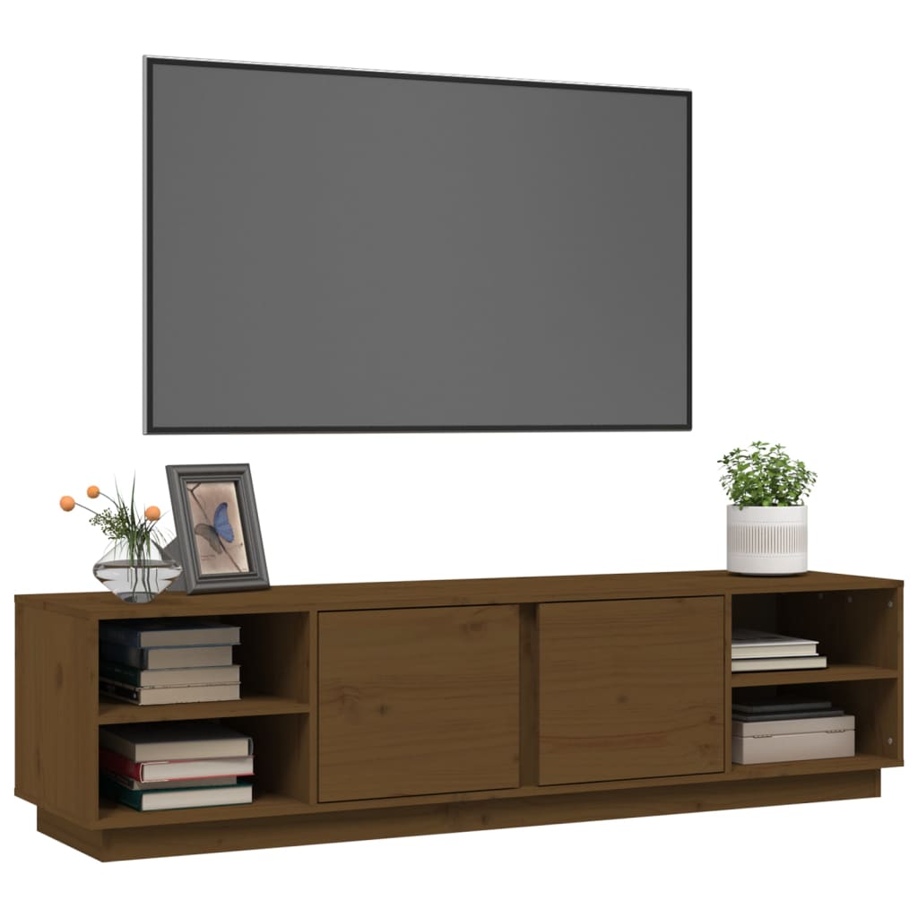 Mobile Porta TV ambra 156x40x40 cm in Legno Massello di Pino 814457