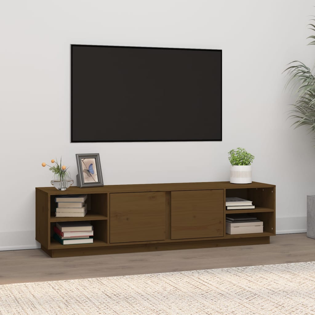 Mobile Porta TV ambra 156x40x40 cm in Legno Massello di Pino 814457