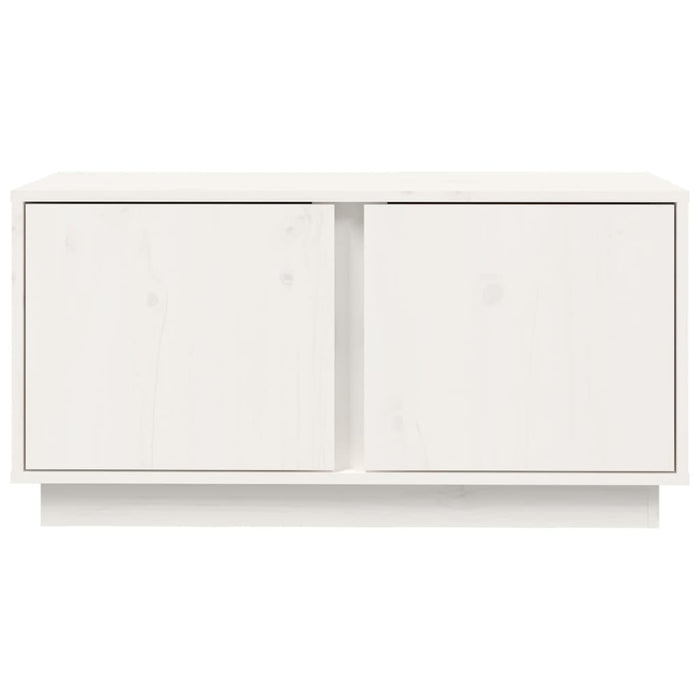 Mobile Porta TV Bianco 80x35x40,5 cm in Legno Massello di Pino 814470