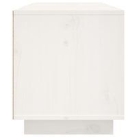Mobile Porta TV Bianco 80x35x40,5 cm in Legno Massello di Pino 814470