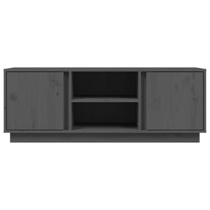 Mobile Porta TV Grigio 110x35x40,5 cm in Legno Massello di Pino cod mxl 27011