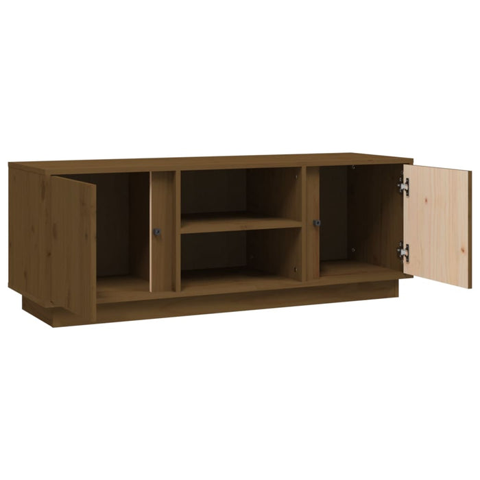 Mobile Porta TV ambra 110x35x40,5 cm in Legno Massello di Pino 814477