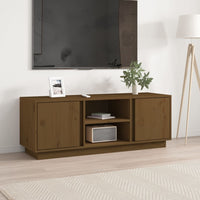 Mobile Porta TV ambra 110x35x40,5 cm in Legno Massello di Pino 814477