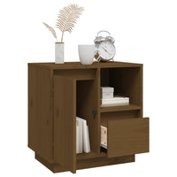 Comodini 2 pz ambra 50x34x50 cm in Legno Massello di Pino 814486