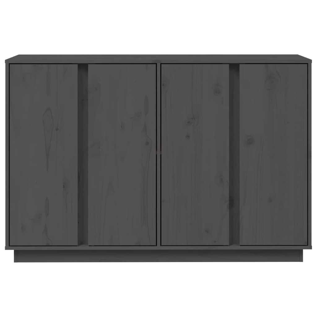 Credenza-Buffet-Armadio da cucina Grigia 120x35x80 cm in Legno Massello di Pino