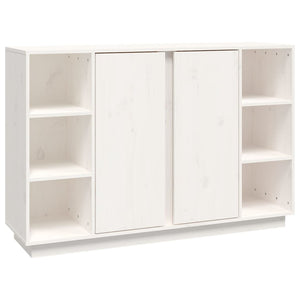 Credenza Bianca 120x35x80 cm in Legno Massello di Pino 814500