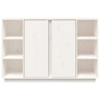 Credenza Bianca 120x35x80 cm in Legno Massello di Pino 814500