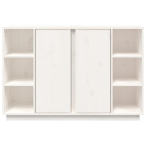 Credenza Bianca 120x35x80 cm in Legno Massello di Pino 814500