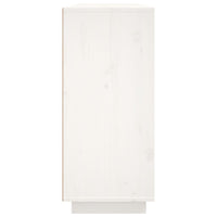 Credenza Bianca 120x35x80 cm in Legno Massello di Pino 814500