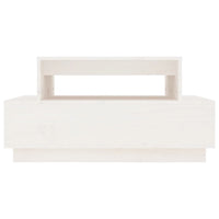 Tavolino da Salotto-Tavolino da soggiorno-Tavolo Bianco 80x55x40,5 cm Legno Massello di Pino