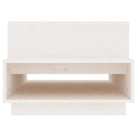 Tavolino da Salotto-Tavolino da soggiorno-Tavolo Bianco 80x55x40,5 cm Legno Massello di Pino