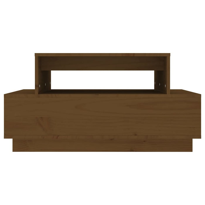 Tavolino da Salotto ambra 80x55x40,5 cm Legno Massello di Pino 814517