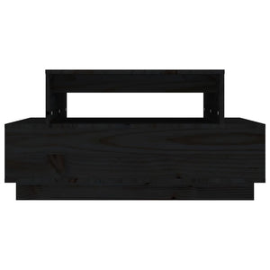 Tavolino da Salotto Nero 80x55x40,5 cm Legno Massello di Pino cod mxl 22924
