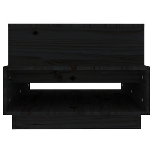 Tavolino da Salotto Nero 80x55x40,5 cm Legno Massello di Pino cod mxl 22924