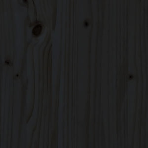 Tavolino da Salotto Nero 80x55x40,5 cm Legno Massello di Pino cod mxl 22924