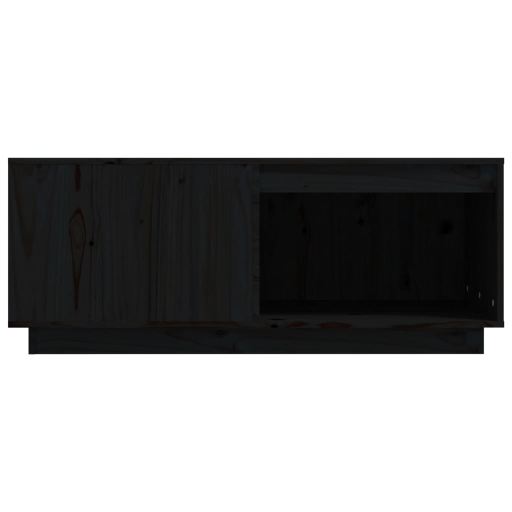 Tavolino da Salotto-Tavolino da soggiorno-Tavolo Nero 100x101x40,5 cm Legno Massello di Pino