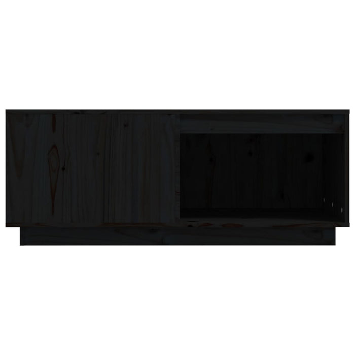 Tavolino da Salotto-Tavolino da soggiorno-Tavolo Nero 100x101x40,5 cm Legno Massello di Pino